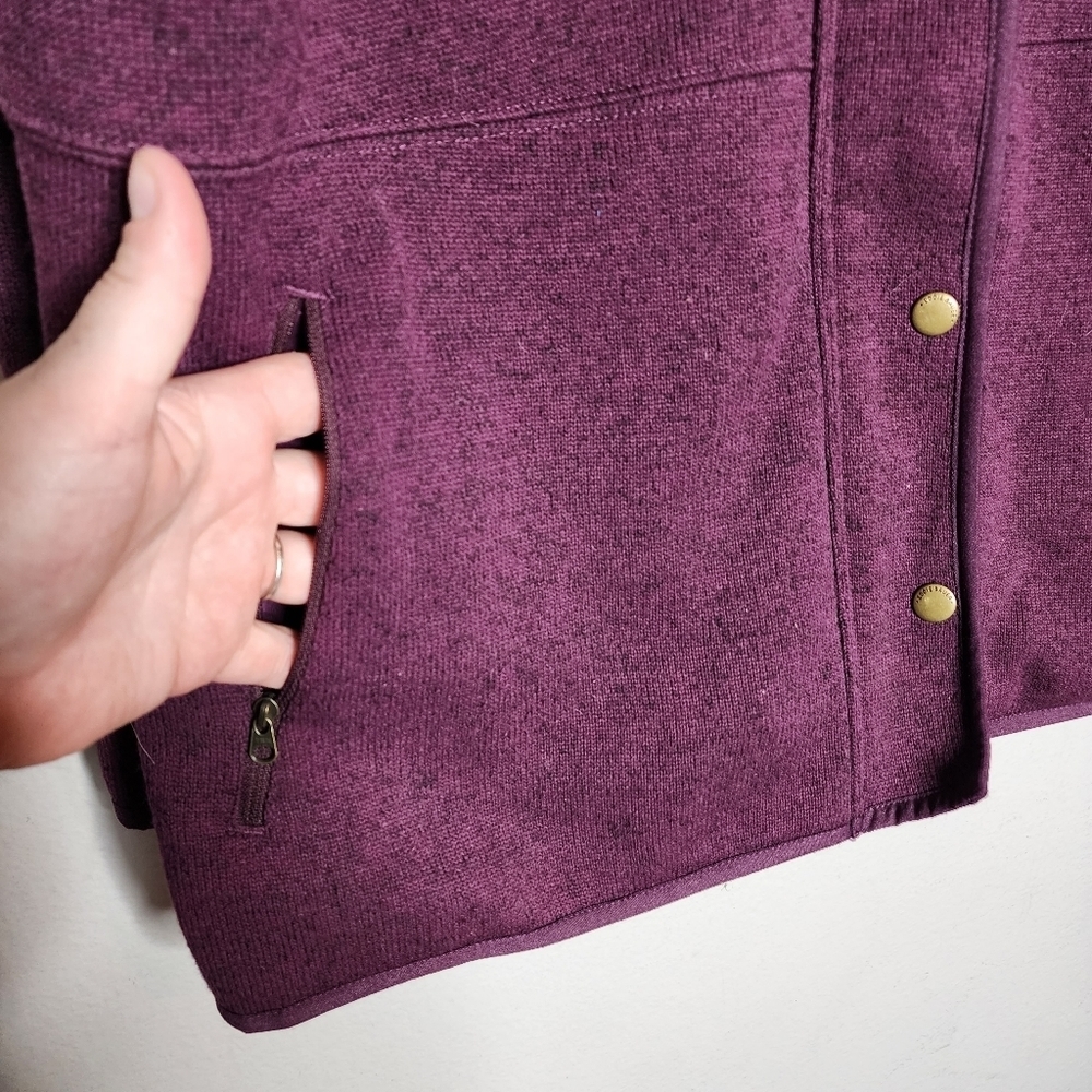 Eddie Bauer Purple sweater jacket button front women's size XL - Picture 7 of 16